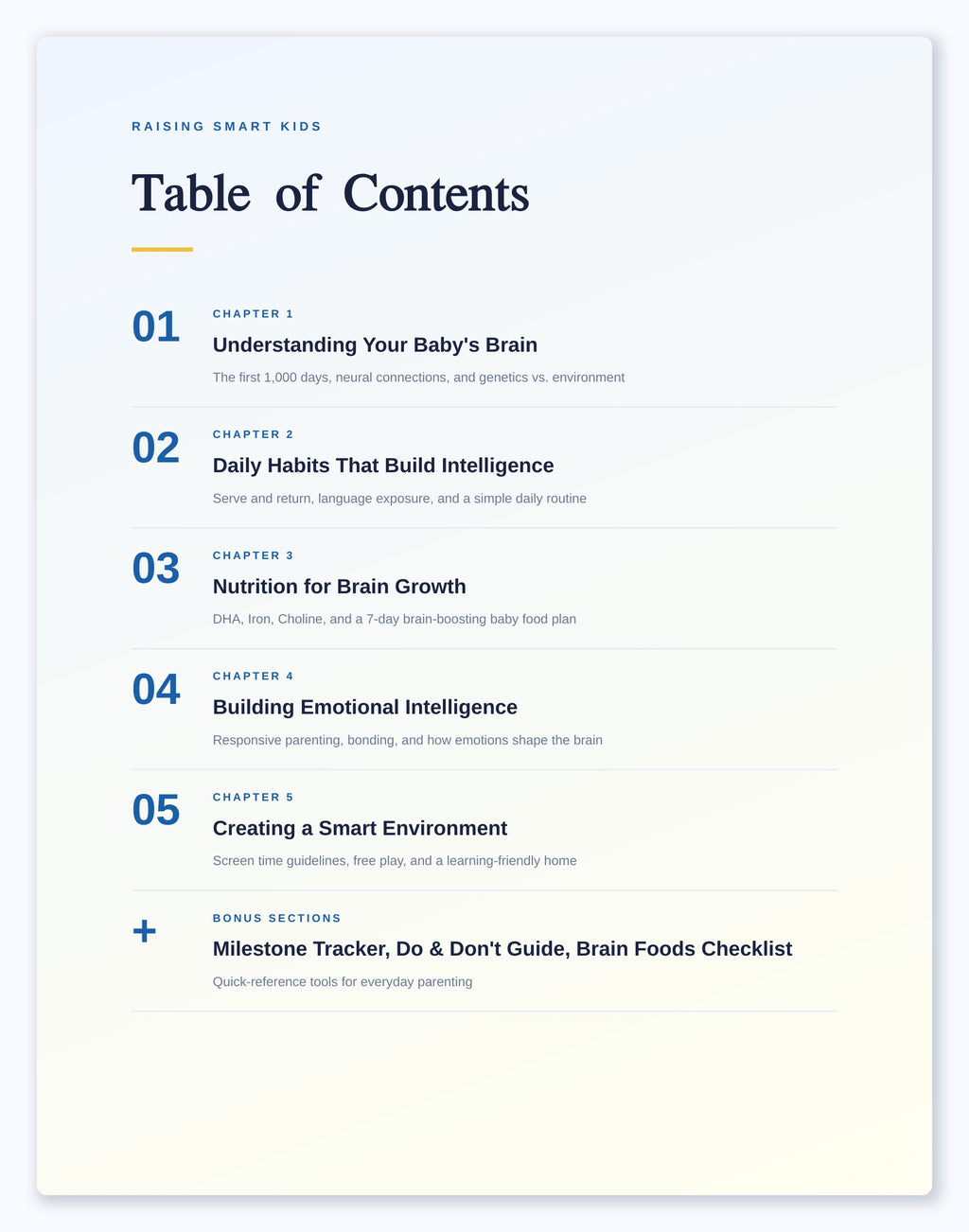 Raising Smart Kids: Early Brain Development Guide